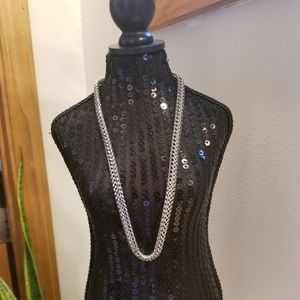 Silver tone necklace